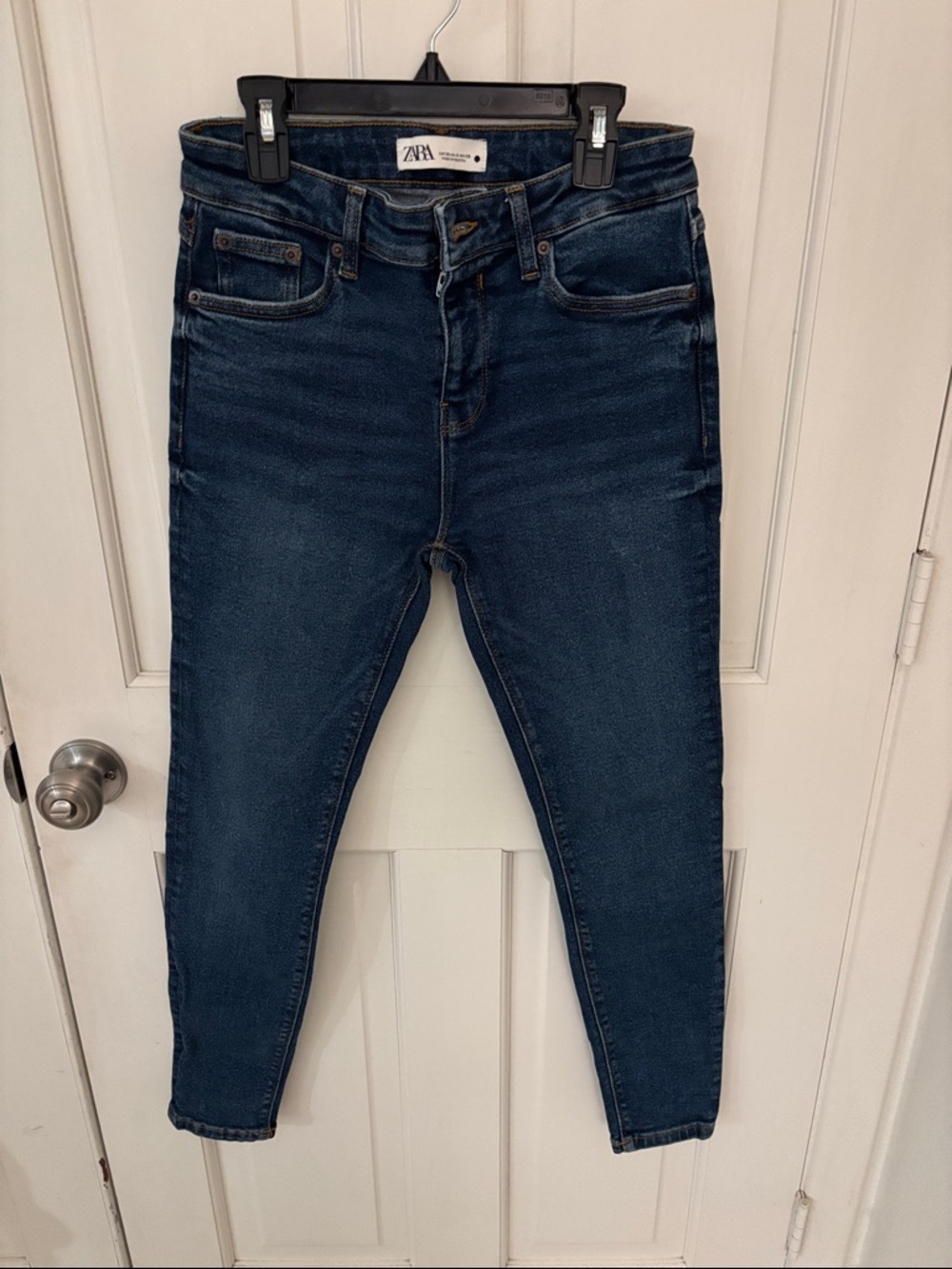Zara Dark Blue High-Rise Skinny Jeans